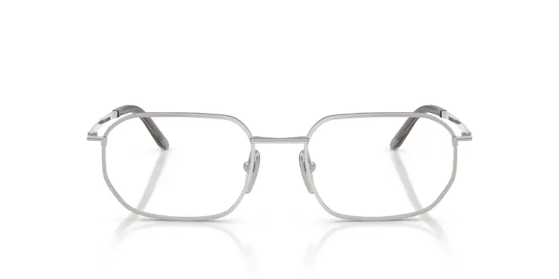 Uomo Prada PR D51V 1BC1O1 Montature da vista Metallo Argento Trasparente Geometrica Normale miniatura 2