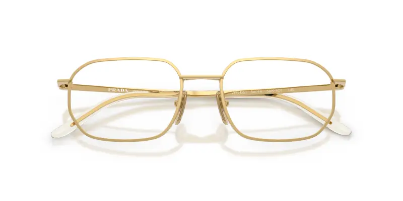 Uomo Prada PR D51V 5AK1O1 Montature da vista Metallo Oro Trasparente Geometrica Normale miniatura 2