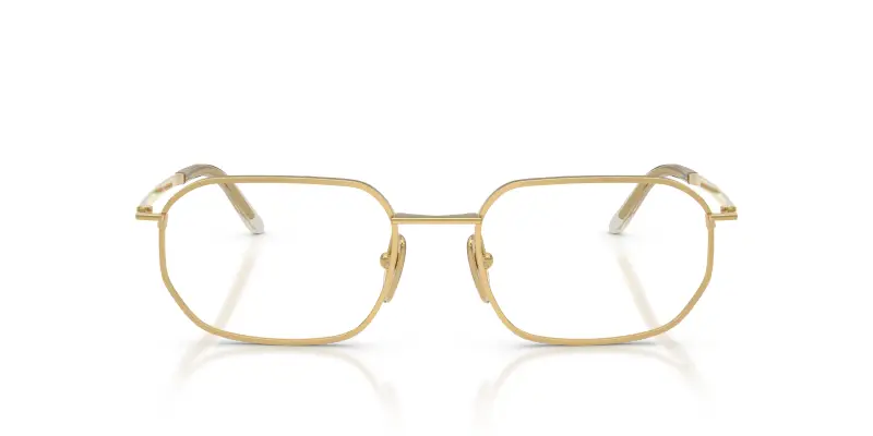 Uomo Prada PR D51V 5AK1O1 Montature da vista Metallo Oro Trasparente Geometrica Normale miniatura 3