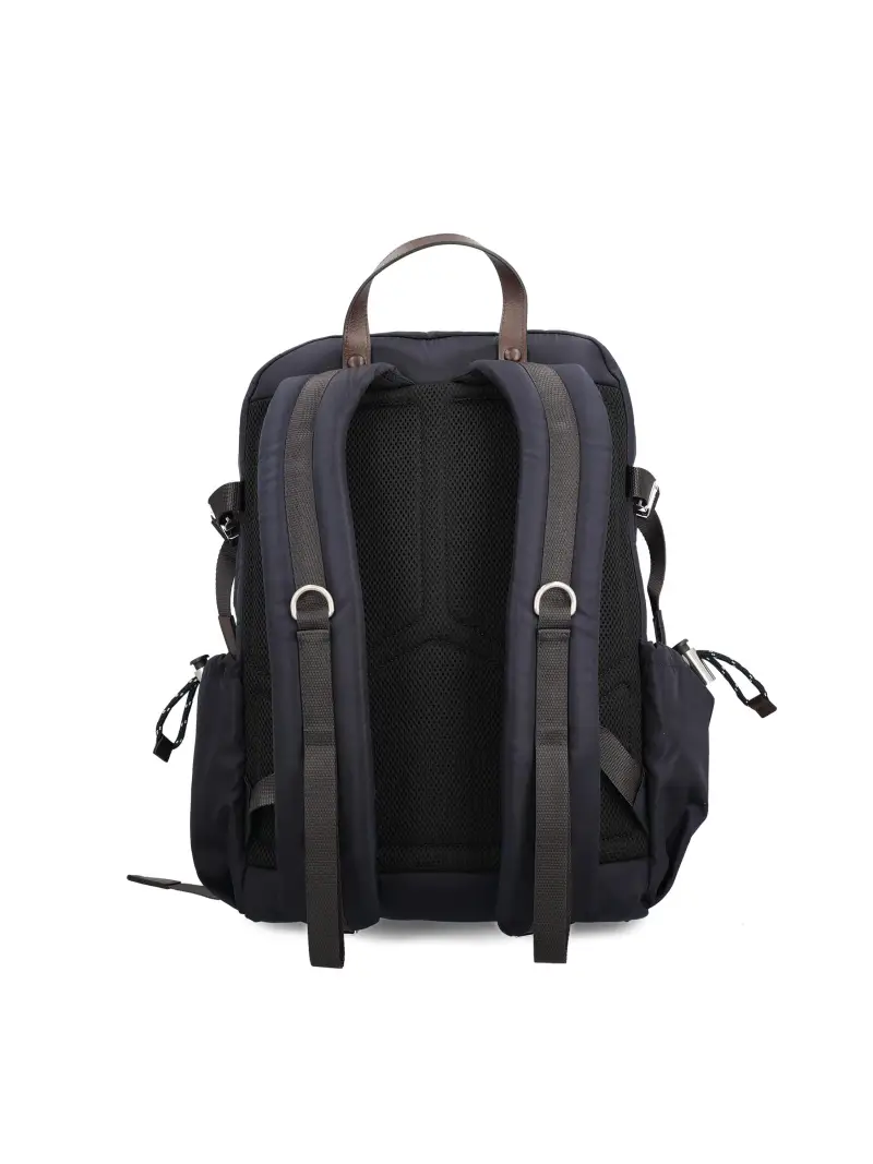 Zaino Prada Speedrock In Re-Nylon E Pelle BLU miniatura 2