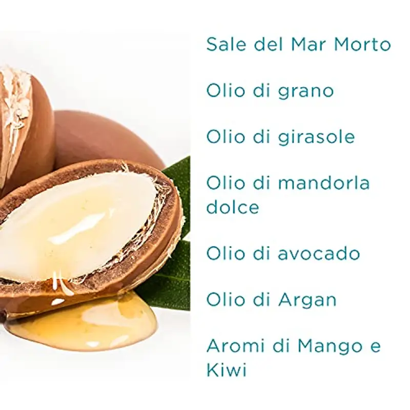 Pranaturals Scrub Corpo Rivitalizzante ai Sali del Mar Morto 500g, Esfoliante e Nutriente, Ricco di Minerali Naturali, Ideale per Tutti i Tipi di Pelle (Mango e Kiwi) miniatura 3