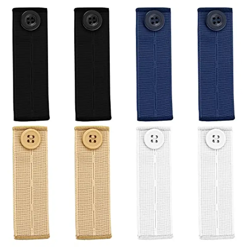 PRASACCO Estensori Elastici Vita Pantaloni - Set 8 Colori