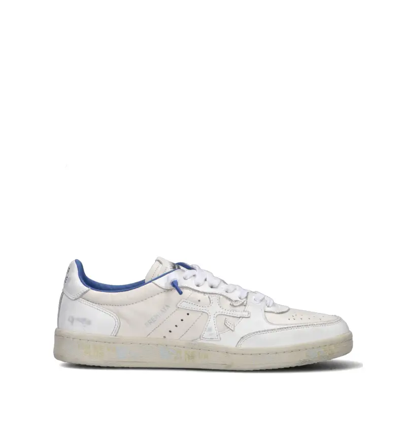 BSKT CLAY Sneaker uomo bianca in pelle Vario
