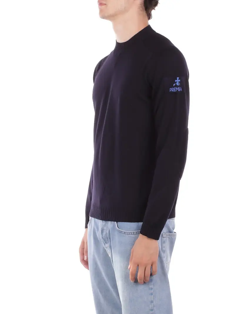 Maglieria Girocollo Uomo Blu miniatura 2