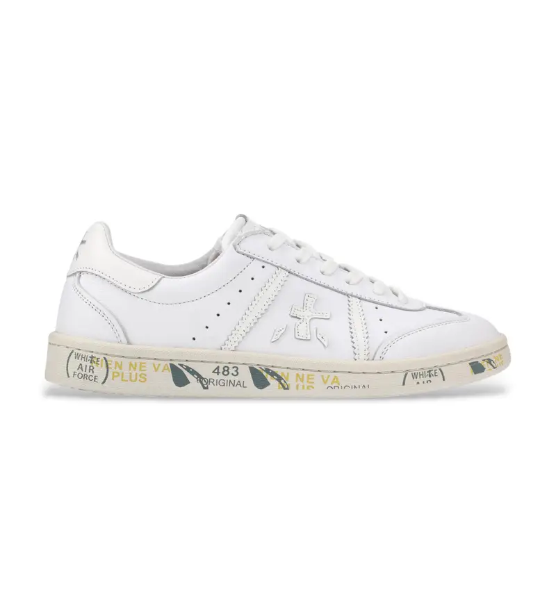 per donna BONNIED Sneakers in pelle bianca Bonnied (38), Bianco, Basso, Stringhe, Casual