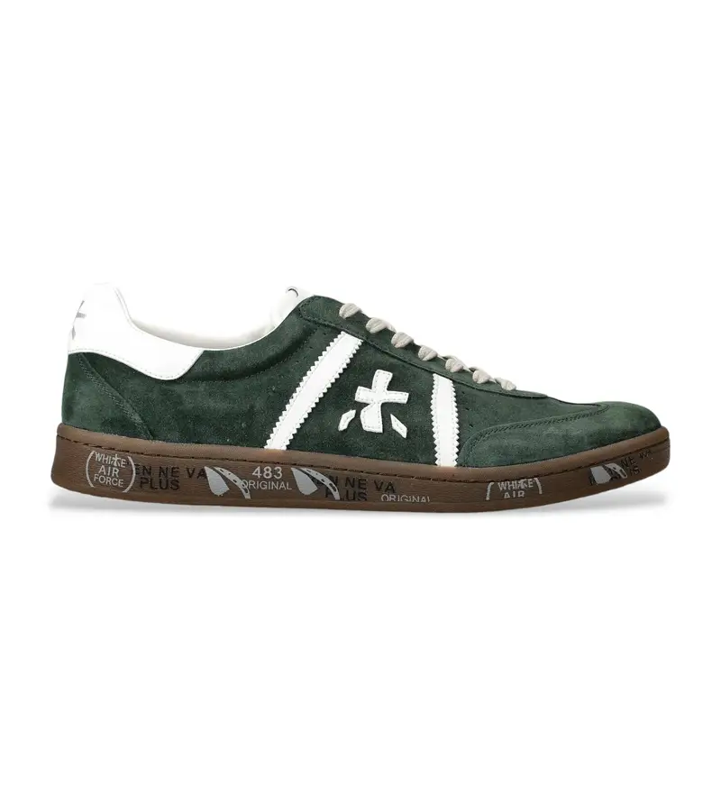 per uomo BONNIE Sneaker Bonnie in pelle verde (42), Basso, Stringhe, Casual