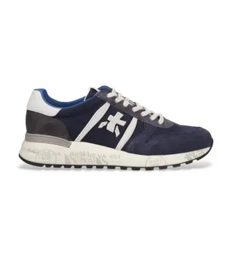per uomo LANDER Sneakers in pelle blu navy Lander (40), Basso, Stringhe, Casual