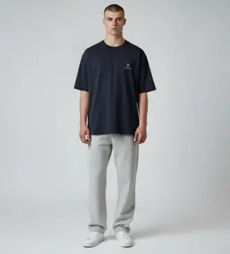 per uomo PA1050 T-shirt con logo della Marina Militare (S), Casual, Cotone, Manica corta, Navy