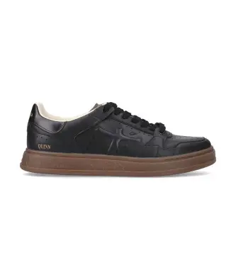 per uomo QUINN Sneakers in pelle nera Quinn (44), Nero, Basso, Stringhe, Casual