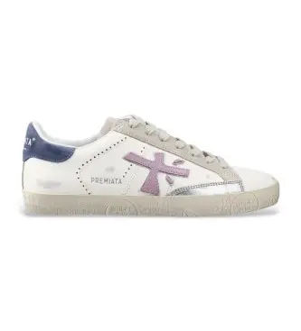 per uomo STEVEND Sneakers in pelle bianca Stevend (36), Bianco, Basso, Stringhe, Casual