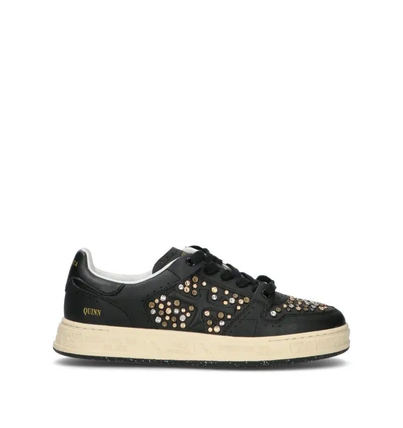 QUINND Sneaker donna nera in pelle Vario