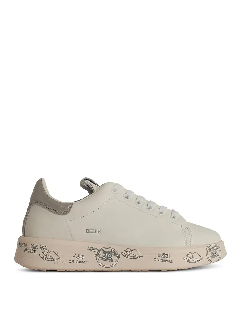 Sneaker in pelle bianca Belle Bianco
