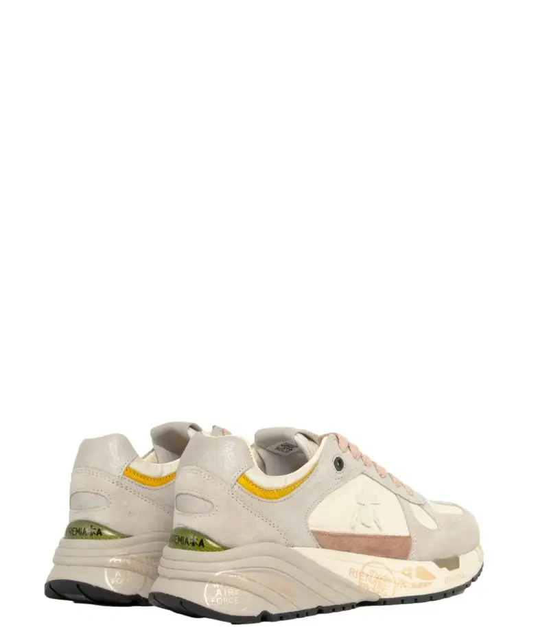 Premiata Sneakers beige e bianco miniatura 3