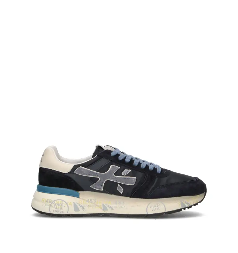 Sneaker uomo blu in suede Vario