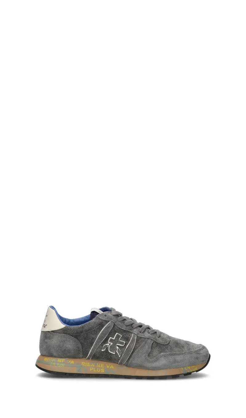 Sneaker uomo grigia in suede Vario