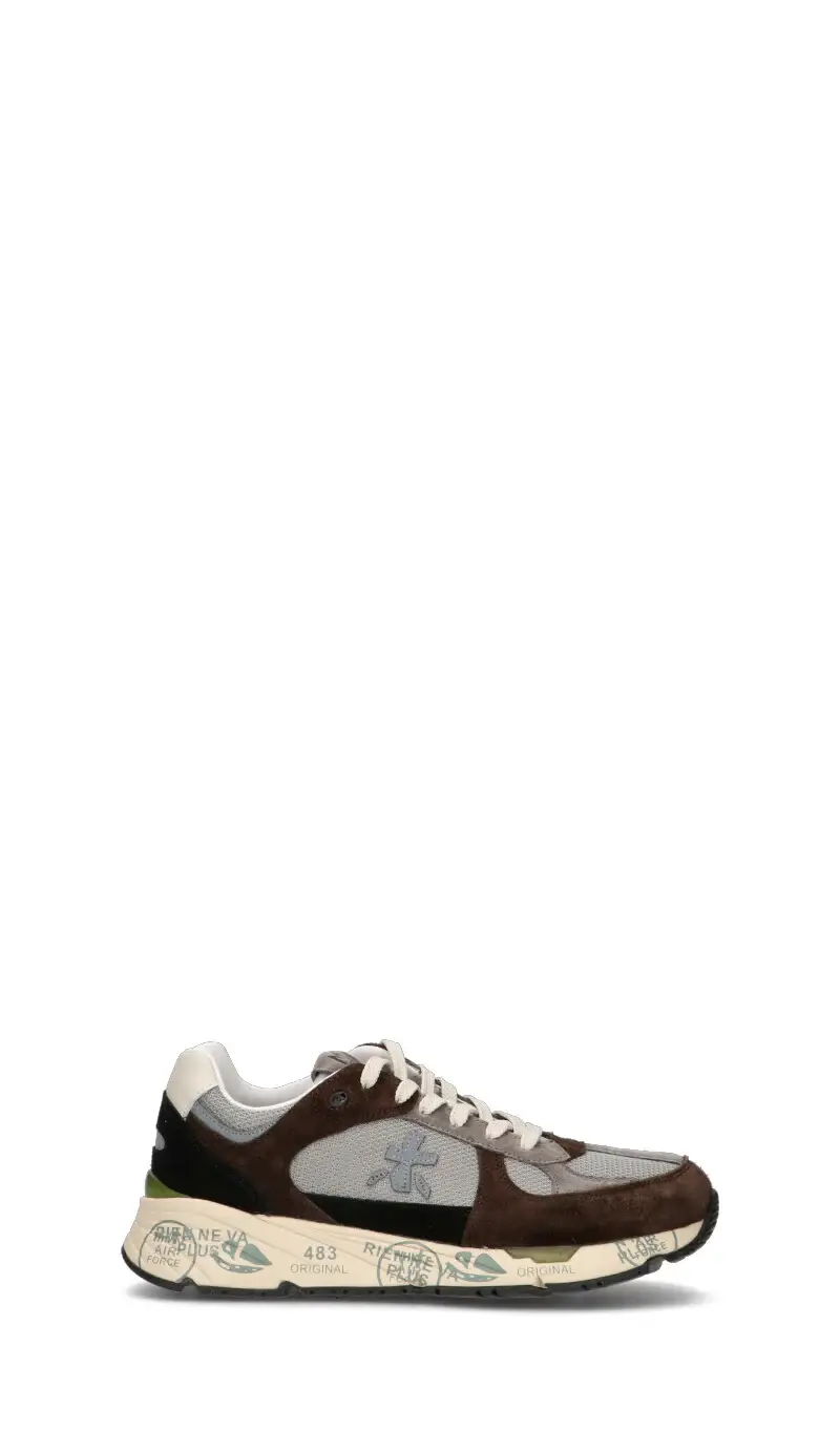 Sneaker uomo marrone/grigia in pelle Vario