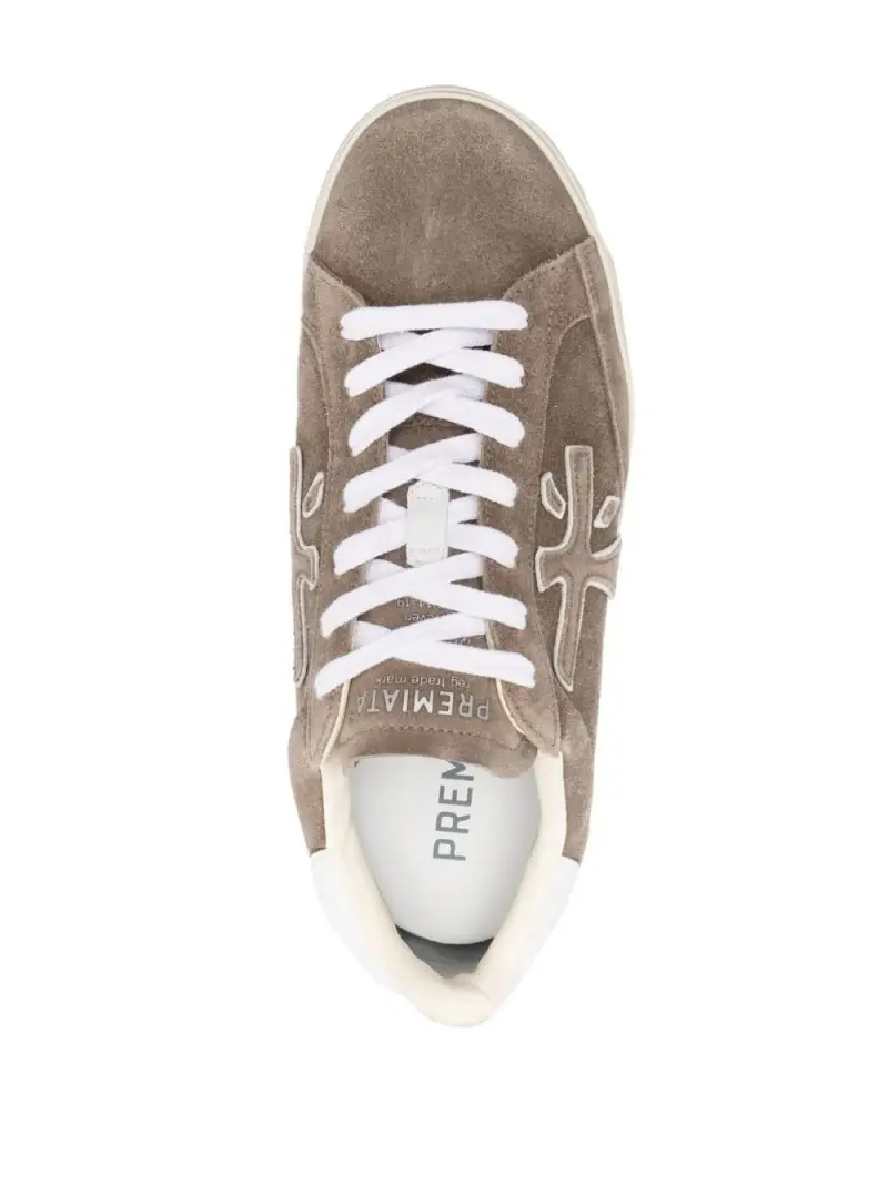 Premiata Sneakers beige in suede per uomo miniatura 3