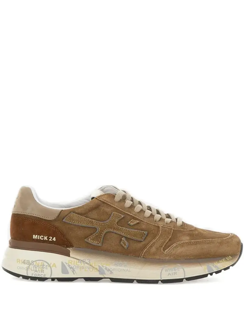 Premiata Sneakers beige in mix di materiali tecnici e pellami