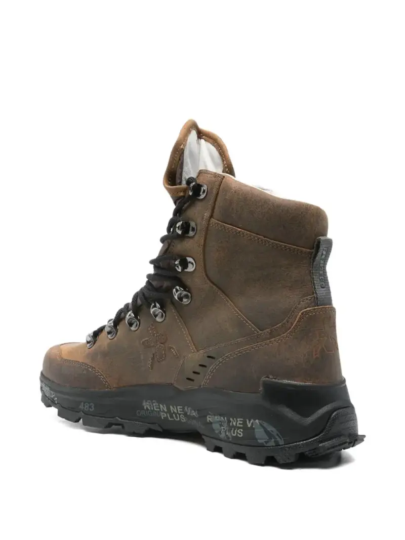 Premiata Sneakers marrone in pelle per uomo miniatura 2