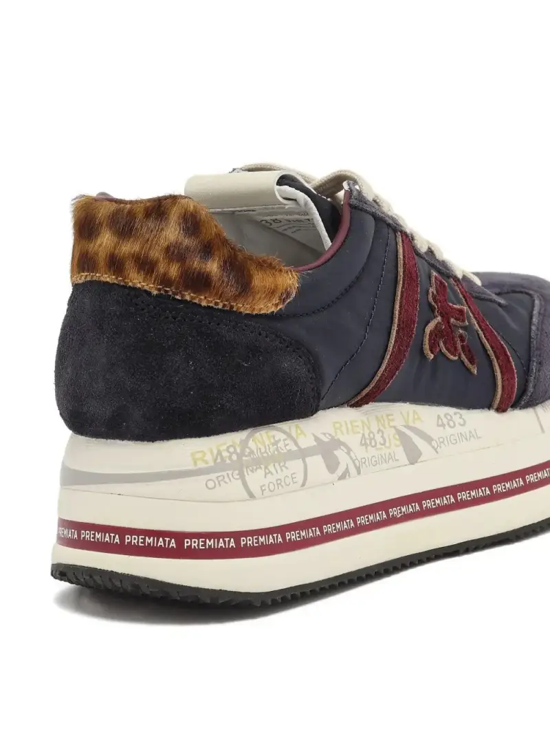 Premiata Sneakers bianche in pelle liscia miniatura 3