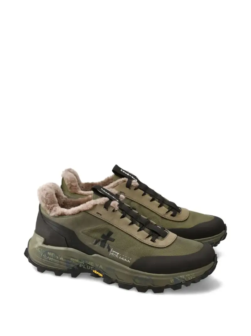 Premiata Sneakers Verde in Pelle e Tessuto per Uomo miniatura 2