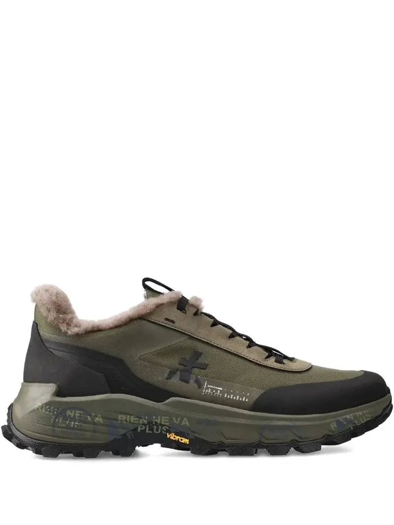Premiata Sneakers Verde in Pelle e Tessuto per Uomo