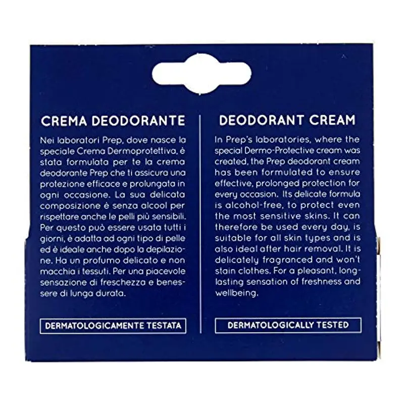 Prep, Crema Deodorante, Antitraspirante, Protezione 48h, per Pelli Sensibili, Senza Alcol, Coloranti e Conservanti miniatura 3