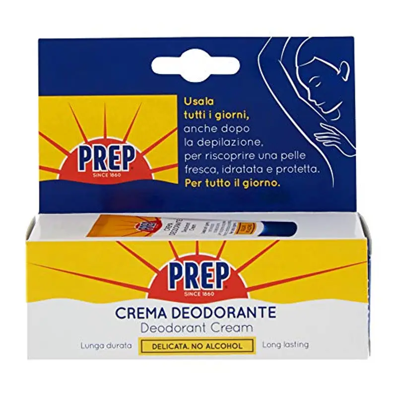 Prep, Crema Deodorante, Antitraspirante, Protezione 48h, per Pelli Sensibili, Senza Alcol, Coloranti e Conservanti (Confezione da 2) miniatura 2