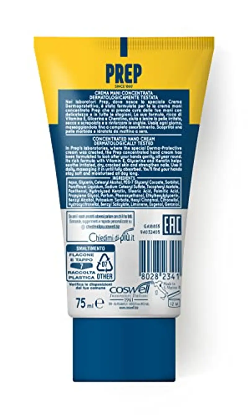 Prep Crema Mani Concentrata con Glicerina e Cheratina, 75 ml (Confezione da 3) miniatura 2