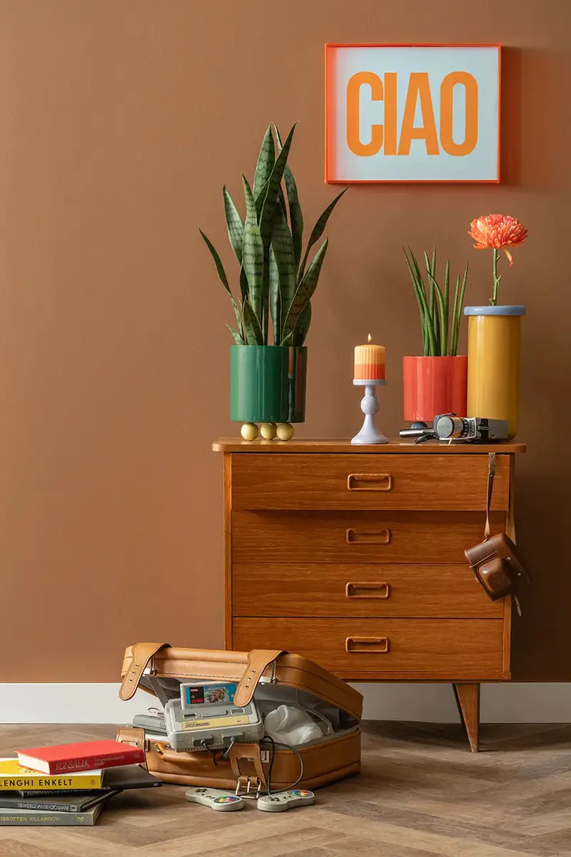 vaso decorativo Plegado XL Arancione miniatura 3