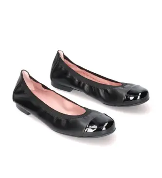 per donna 48780 Ballerine Shirley in pelle nera (39), Nero, Basso, Nessuno, Casual