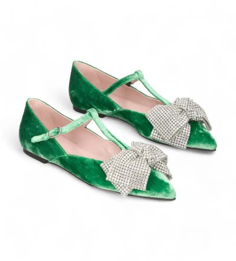 per donna. 51620 Ella scarpe verdi (36), Pelle, Basso, 1 a 3 cm, Nessuno, Casual, Verde