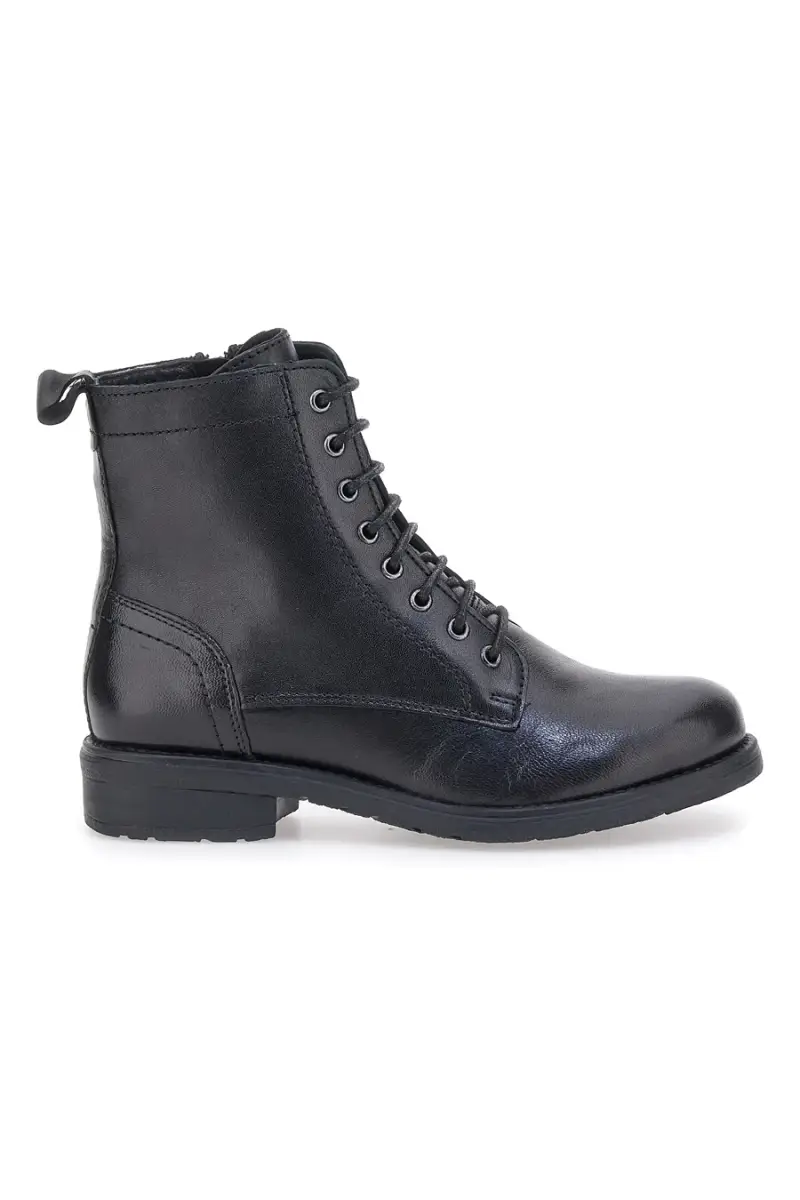 Anfibi Neri in Vera Pelle Prima Riga LB500 [NERO]