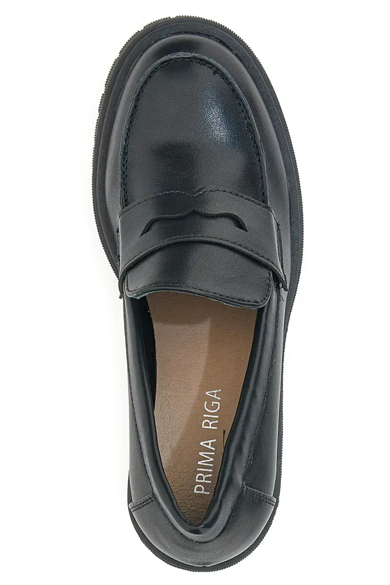 Mocassini con Tacco Prima Riga 261998 Neri [NERO] miniatura 5