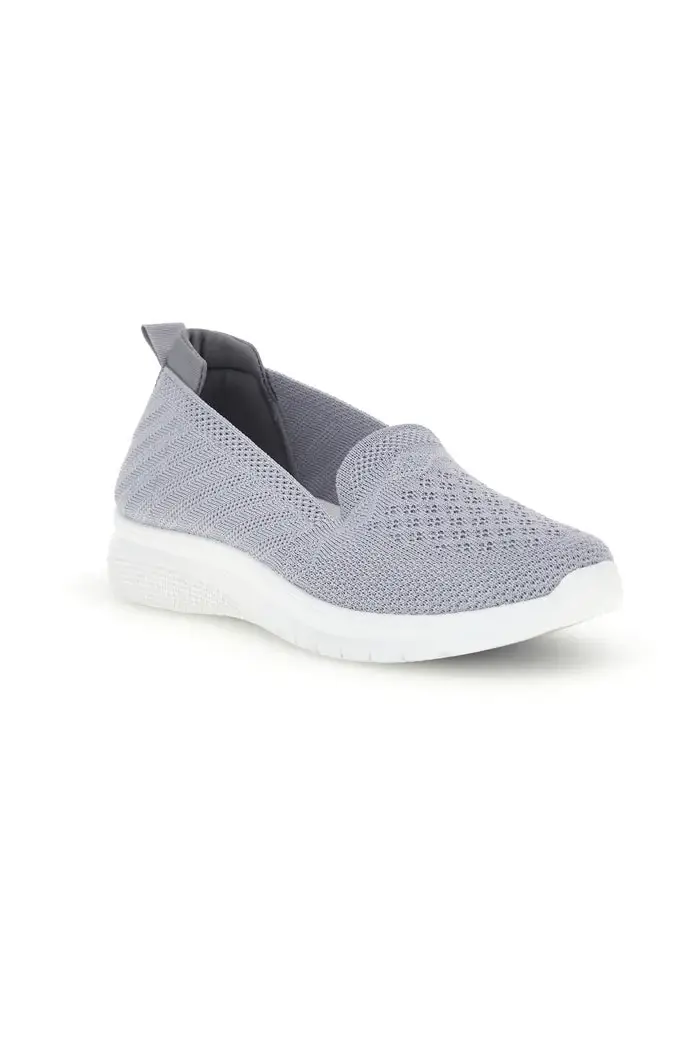 Mocassini grigi in tessuto traforato Prima riga p677 [GRIGIO] miniatura 2