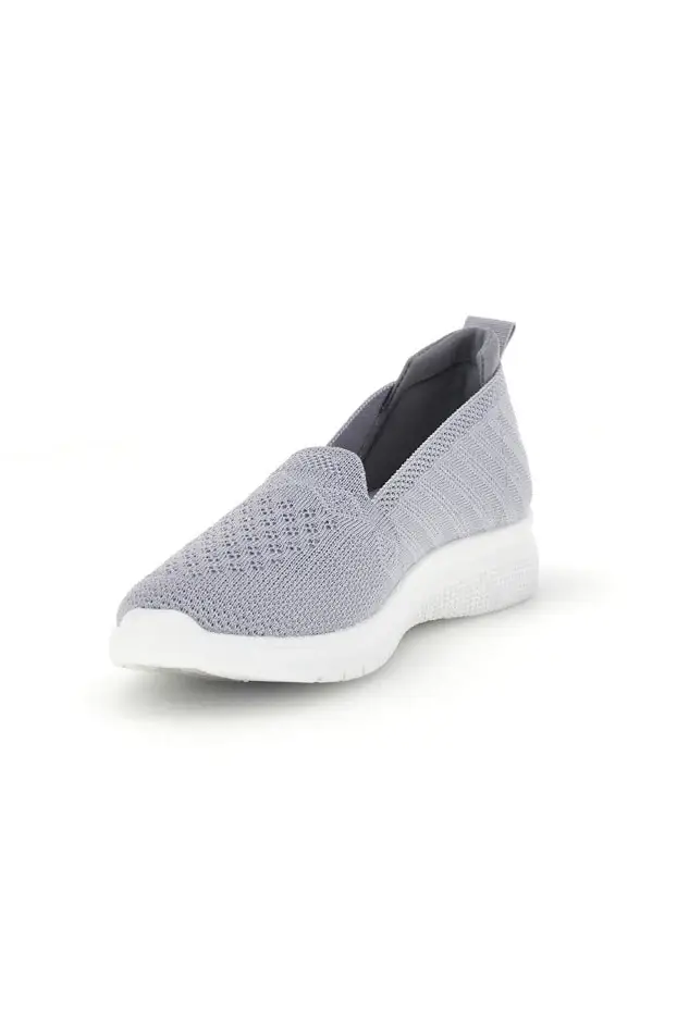 Mocassini grigi in tessuto traforato Prima riga p677 [GRIGIO] miniatura 4