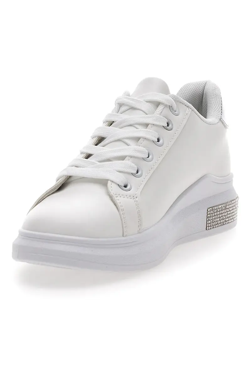 Sneakers Bianche Con Dettagli Argentati Prima Riga 460 [WHITE miniatura 3