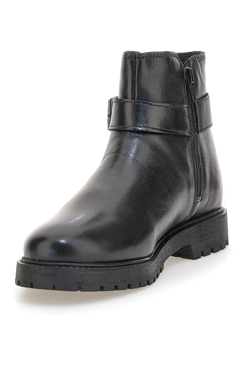 Stivaletti neri con fibbia laterale Prima Riga A04GAUDI [NERO] miniatura 3