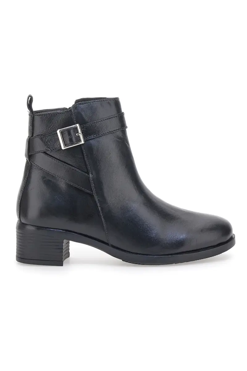 Stivaletti Neri con Tomaia in Pelle e Tacco a Blocco PRIMA RIFA SF1302 [NERO]