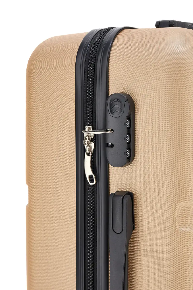 Trolley beige dorato rigido 4 ruote Prima Riga PR143/M [ORO] miniatura 4