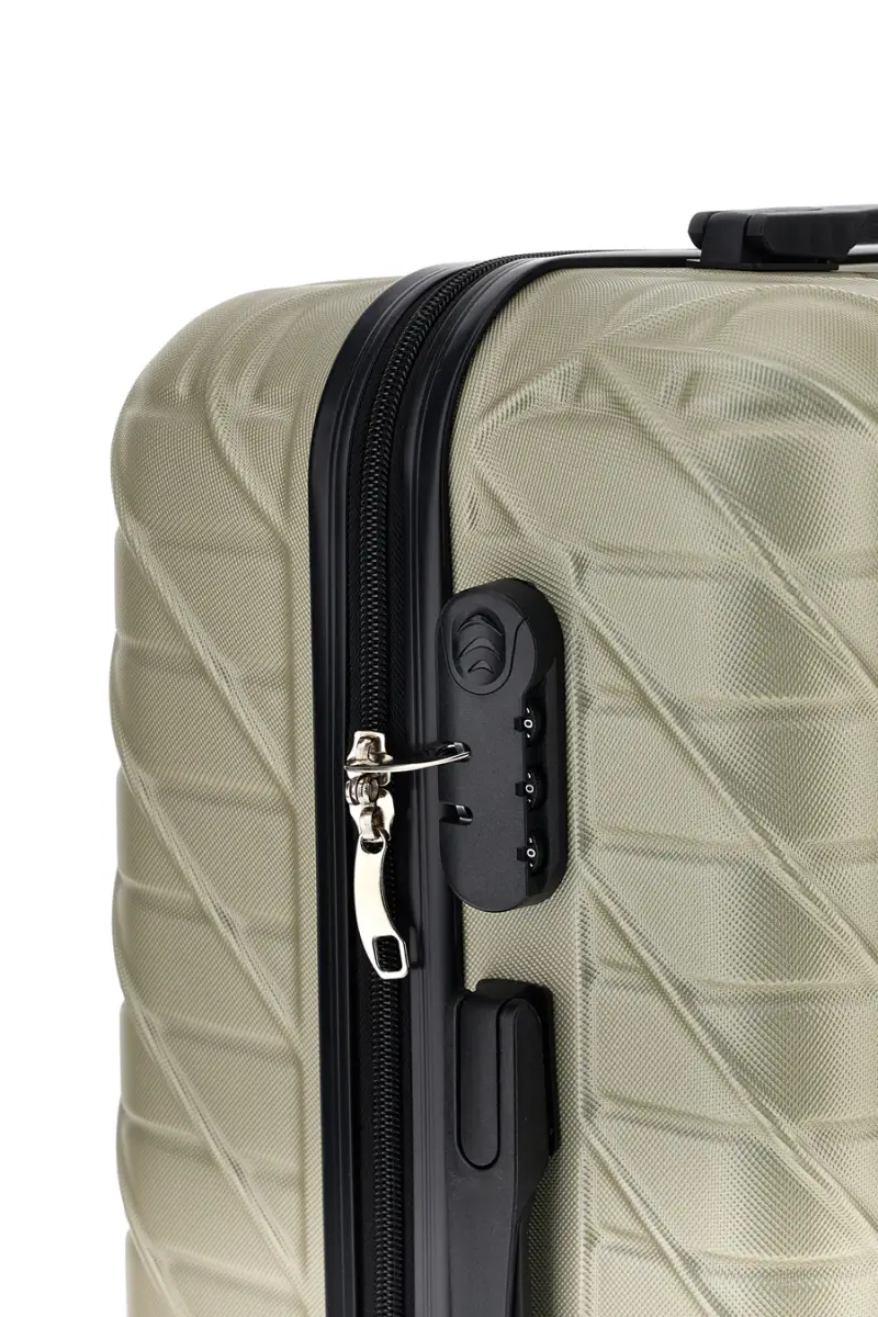 Trolley grande champagne rigido con 4 ruote Prima riga PR157/G [CHAMPAGNE] miniatura 2