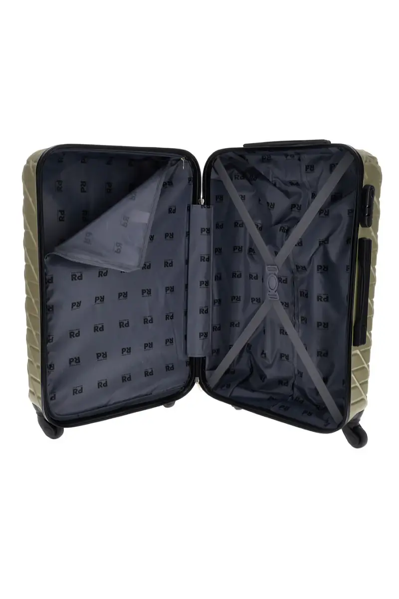 Trolley grande champagne rigido con 4 ruote Prima riga PR157/G [CHAMPAGNE] miniatura 5