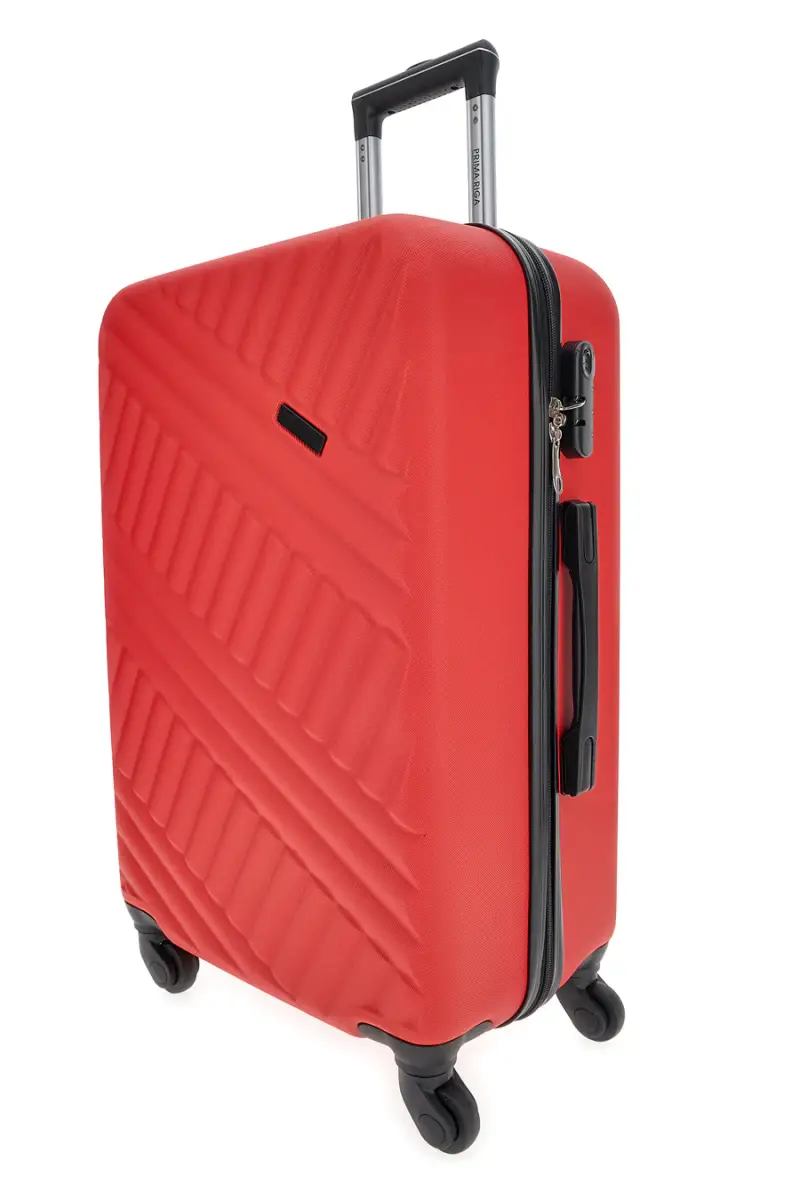 Trolley rosso rigido con ruote piroettanti Prima Riga PR162/P [ROSSO] miniatura 2