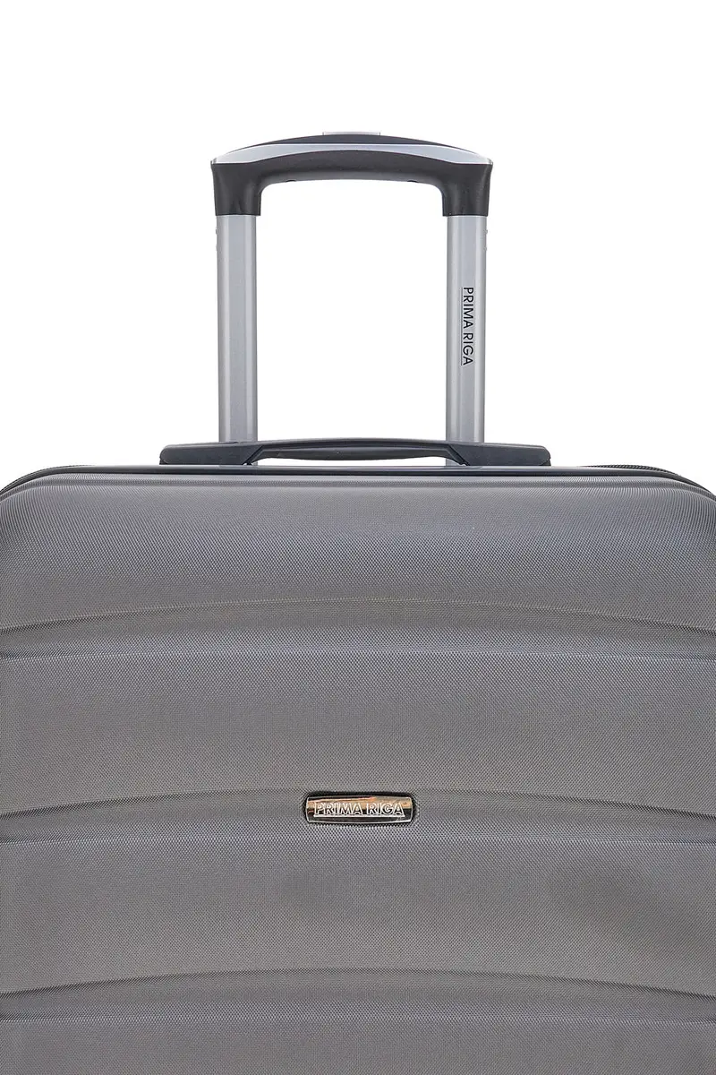 Valigia grigia rigida grande con ruote e lucchetto Prima riga PR165/G [GRIGIO] miniatura 3