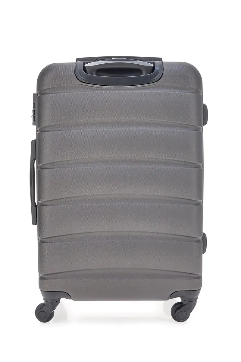 Valigia grigia rigida grande con ruote e lucchetto Prima riga PR165/G [GRIGIO] miniatura 4