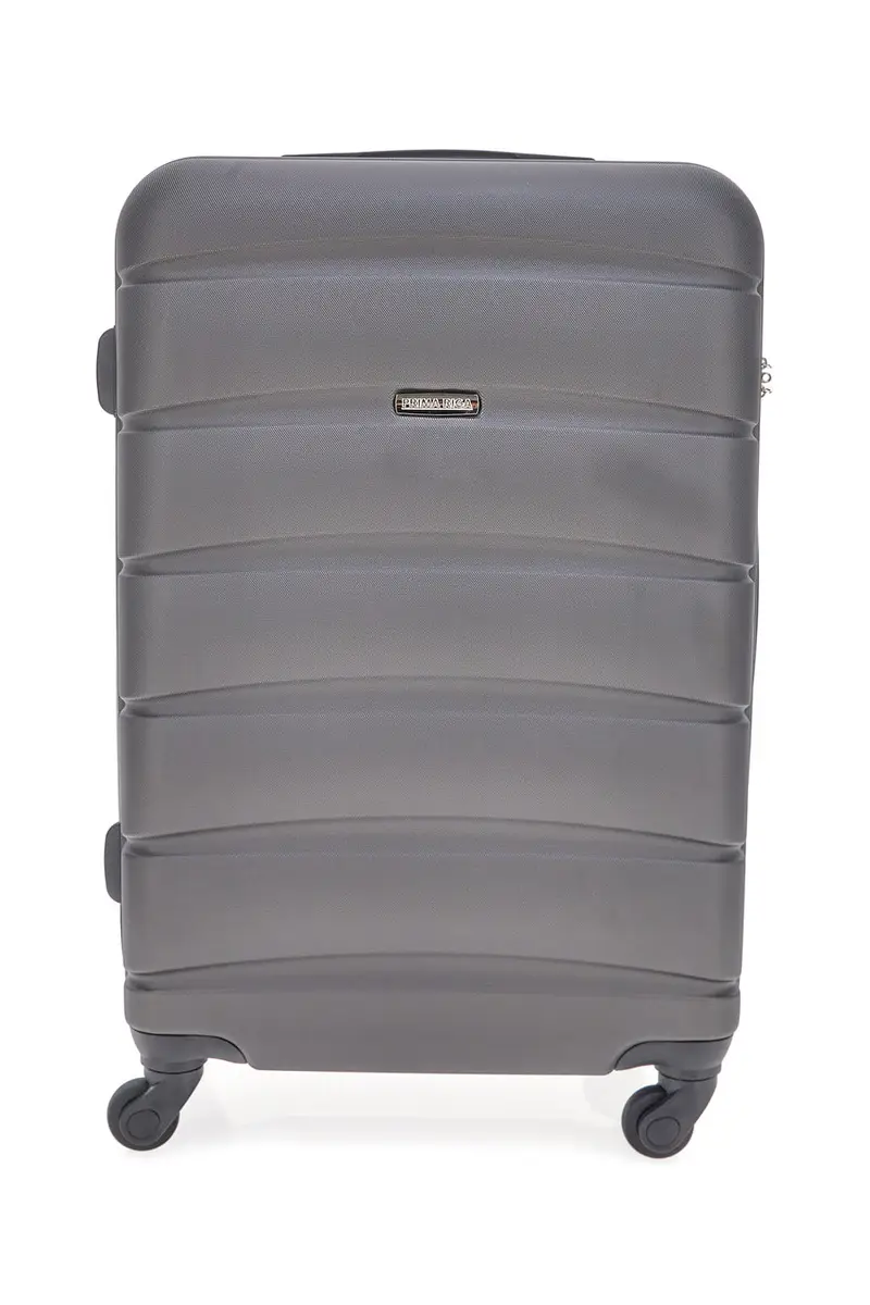 Valigia grigia rigida grande con ruote e lucchetto Prima riga PR165/G [GRIGIO]