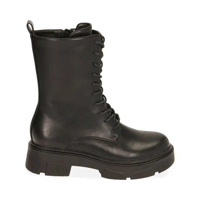 Anfibi chunky neri con gambale alto