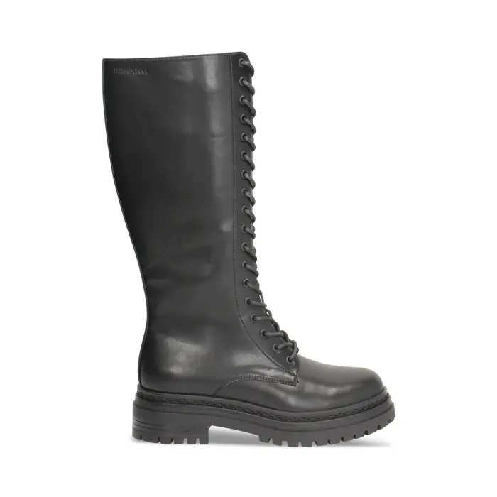 Anfibi neri con gambale alto