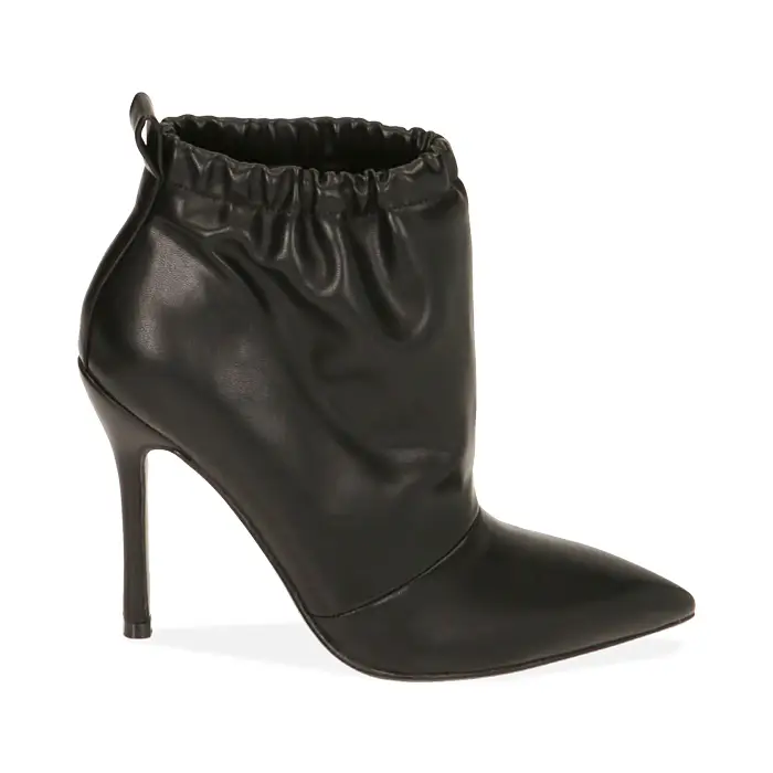 Ankle boots neri, tacco 10,5 cm