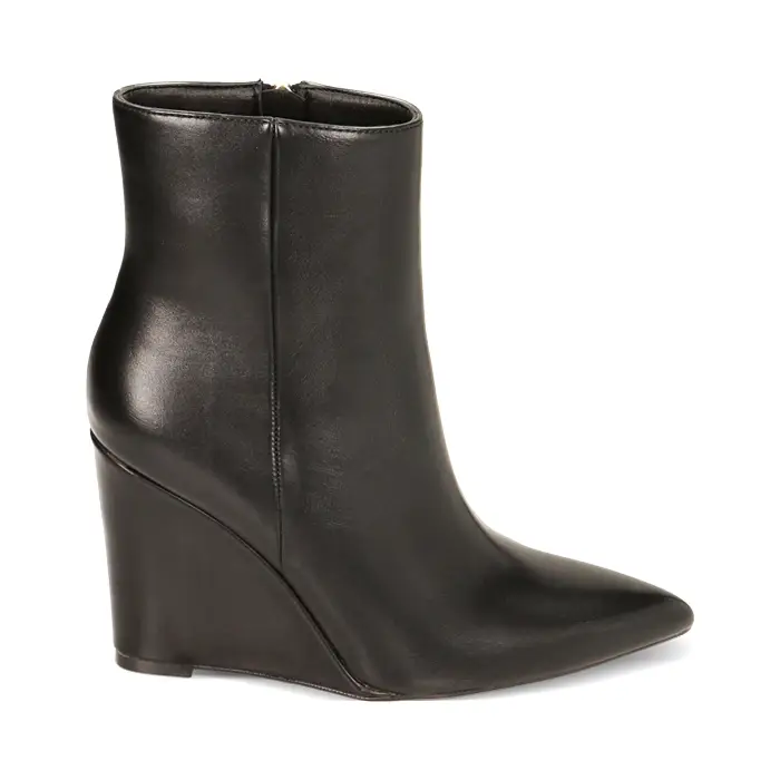 Ankle boots neri, zeppa 9,5 cm